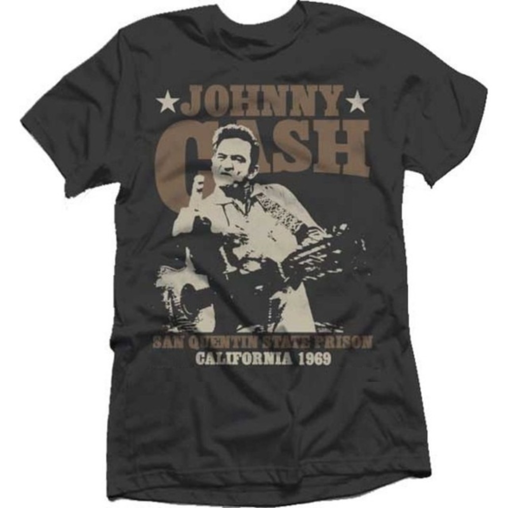 Johnny Cash San Quentin Prison Concert Fan Graphic T-Shirt